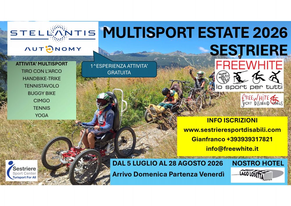 SESTRIERE MULTISPORT ESTATE 2026 FREEWHITE STELLANTIS AUTONOMY